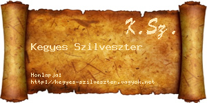 Kegyes Szilveszter névjegykártya